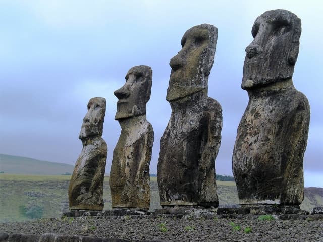 イースター島のモアイの背景画像